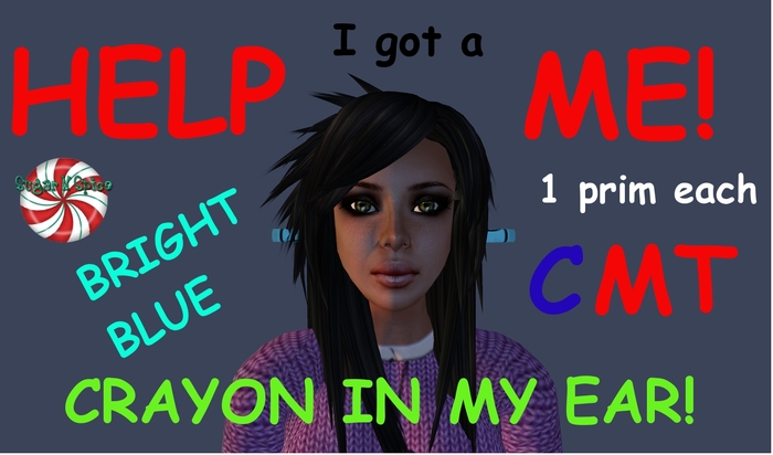 Bright Blue Crayon In My Ear