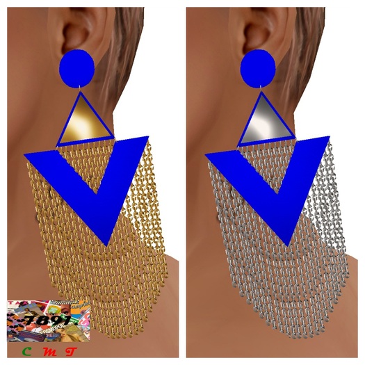 [7891.] - Carter Earrings - Blue (W\Resize)