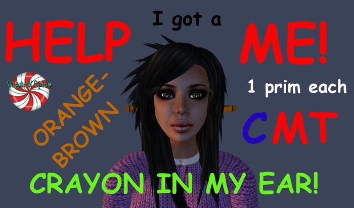 Orange Brown Crayon In My Ear