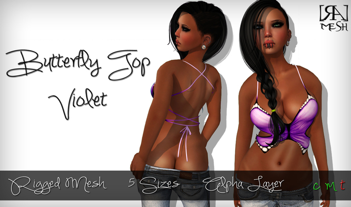 [RA] Butterfly MESH Top Violet