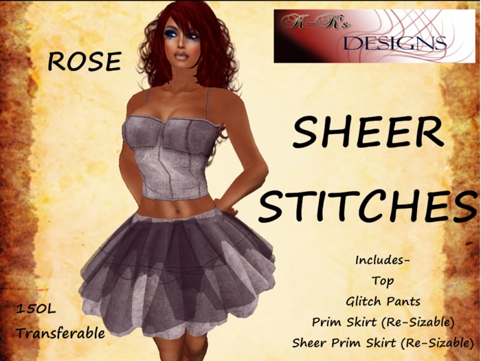 Sheer Stitches Rose