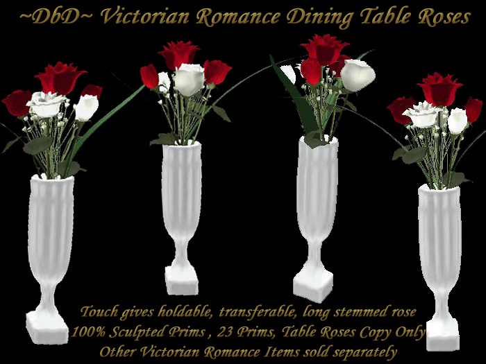 ~DbD~ Victorian Romance Dining Table Roses