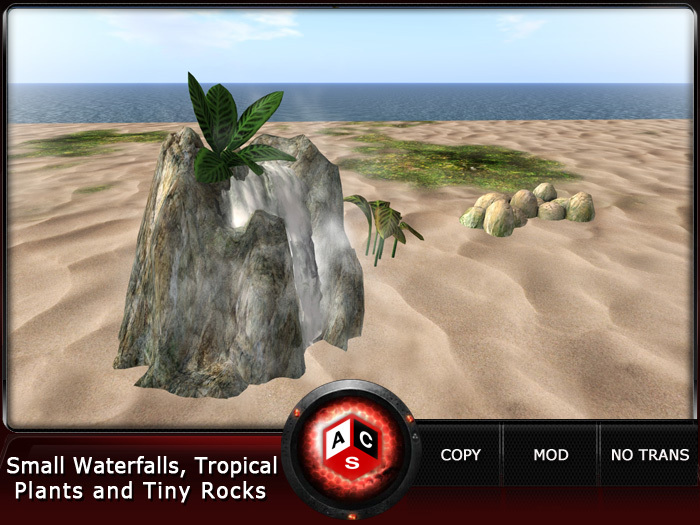 ACS Small Waterfalls, Tropical Plants and Tiny Rocks