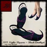 ::: MOON ::: 1001 Nights Harem Slippers BLACK AMETHYST
