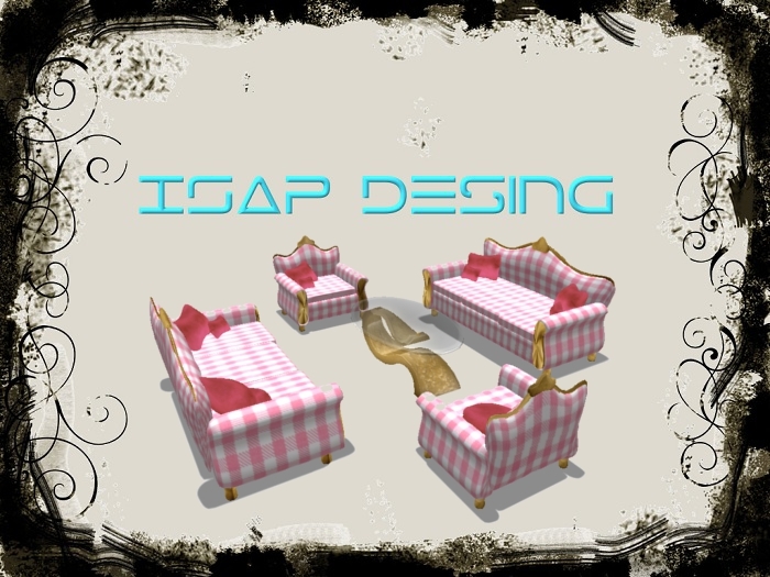 white pink squared barock sofa!
