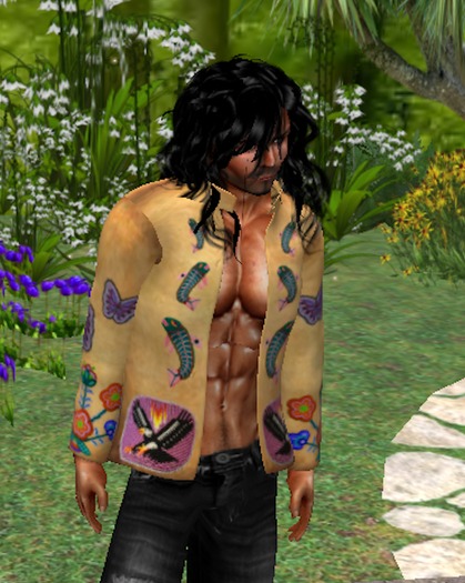 Beaded Buckskin Jacket (Salmon)