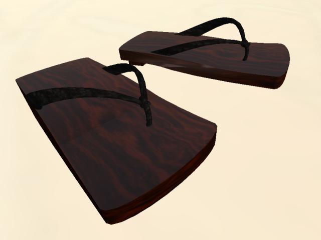 KRD - Dark Wood Geta - Japanese Sandals