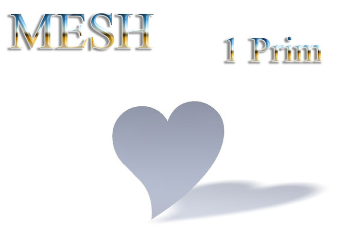T-3D Creations [ HEART 02 ] MESH - Full Perm