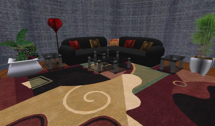 BLACK SECTIONAL LIVING ROOM