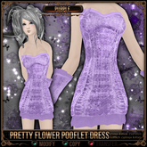 [Mesh] =^.^= Curious Kitties - Pretty Flower Pooflet Dress - Purple