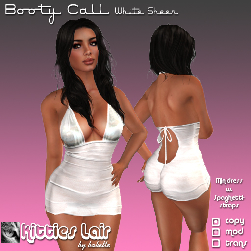 *KL* Minidress Booty Call White Sheer