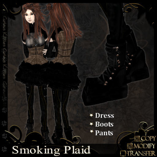 =^.^= Curious Kitties - Smoking Plaid Complete Full Outfit Set