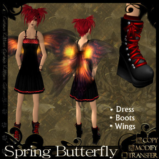 =^.^= Curious Kitties - Spring Butterfly Complete Full Outfit Set