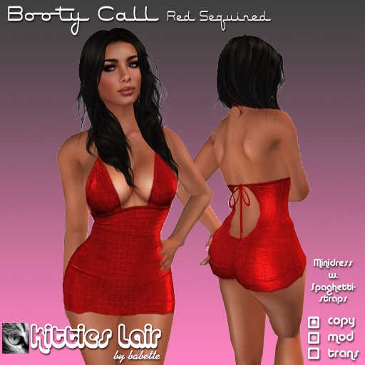 *KL* Minidress Booty Call Red Sequined