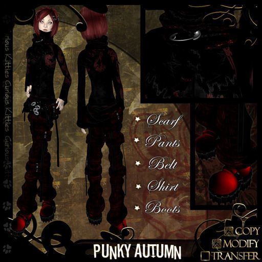 =^.^= Curious Kitties - Punky Autumn Complete Full Outfit Set
