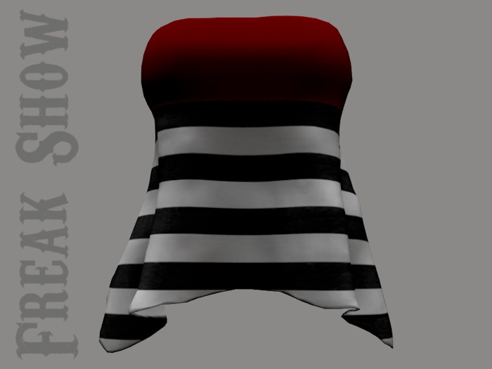 [Freak Show] Mesh Striped Halter - Red