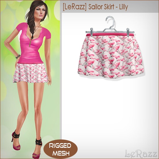 [LeRazz] Sailor Skirt - Lilly (Rigged Mesh)