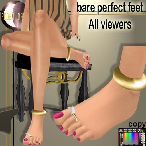 Flat Bare Feet All viewers compatible