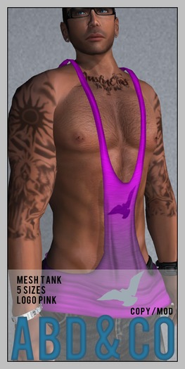ABD :: Mesh Tank :: 5 Sizes :: Pink 