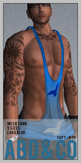 ABD :: Mesh Tank :: 5 Sizes :: Blue