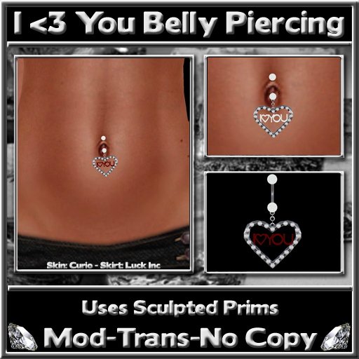 *ICED* I <3 You Belly Piercing