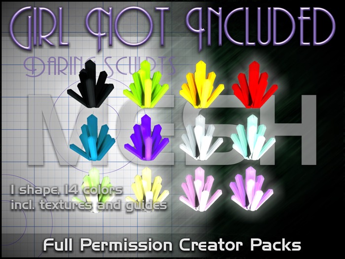Girl Not Included Mesh Crystals - shape pack 10