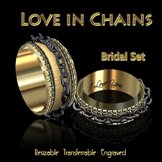 Exquisite Love in Chains Bridal Set Gold