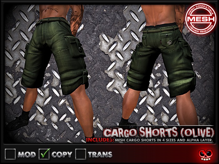 ::MORTALITY:: Cargo Shorts (Olive)