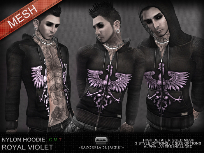 =Razorblade Jacket= Hoodie /// Royal Violet 