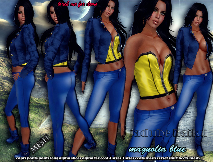 *jadube MAGNOLIA BLUE MESH 