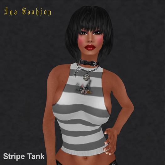 Ina Fashion - Stripe Tank Grey