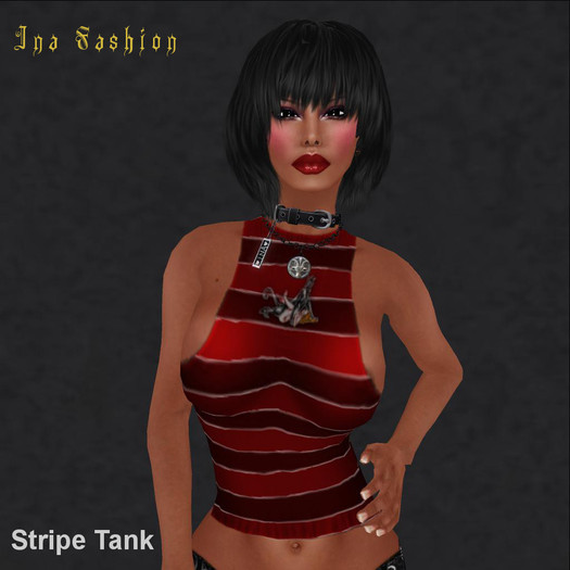 Ina Fashion - Stripe Tank Red