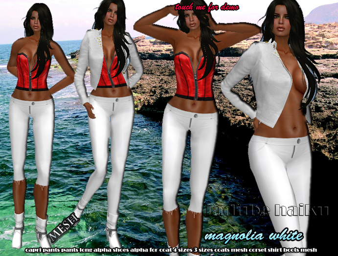 *jadube MAGNOLIA WHITE MESH 