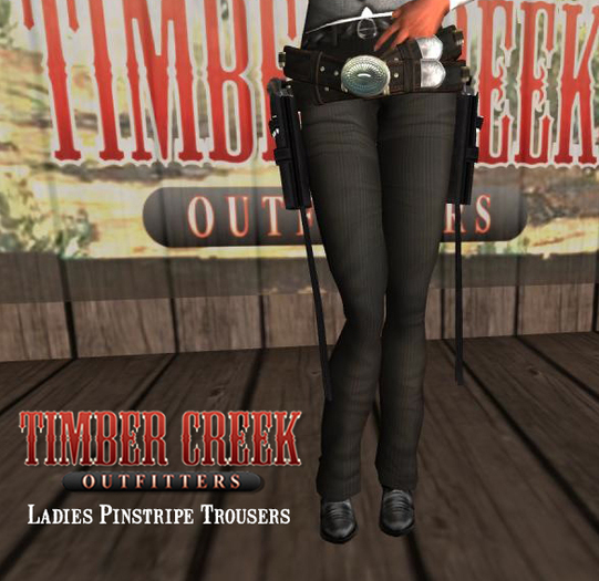 [Timber Creek] Ladies Pinstripe Trouser-Smoke