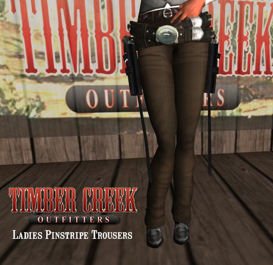 [Timber Creek] Ladies Pinstripe Trouser-Cocoa