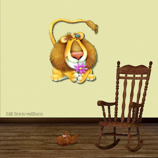 Lion and Mouse Childrens Wall Sticker
