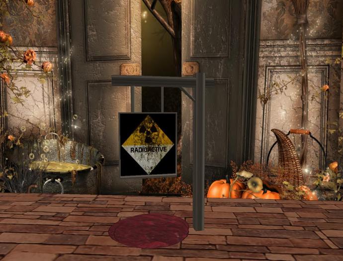 Halloween sign post  w Menu textures