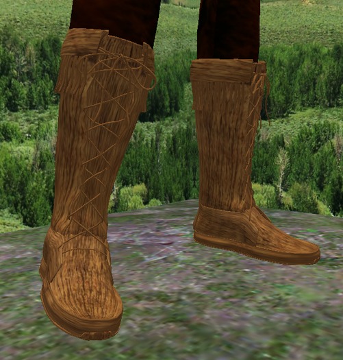 Streaked Leather Moccasins