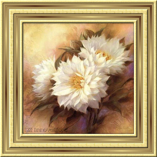 Gold_White Flowers