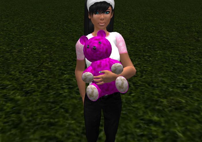 pruple teddy bear