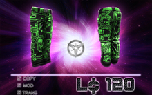 [H.E.] Blue Galaxy Cargo Pants - Techno Pants Green