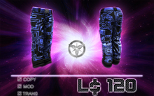 [H.E.] Blue Galaxy Cargo Pants - Techno Pants Blue
