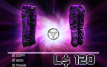 [H.E.] Blue Galaxy Cargo Pants - Techno Pants Purple