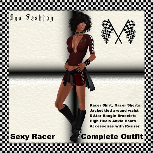 Ina Fashion - Complete Red Racer Outfit