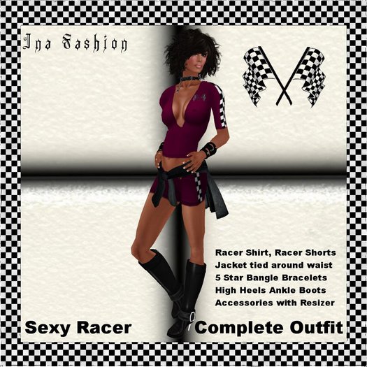 Ina Fashion - Complete Fuccia Racer Outfit