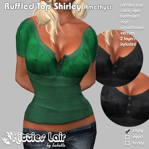 *KL* Ruffled Top Shirley Amethyst