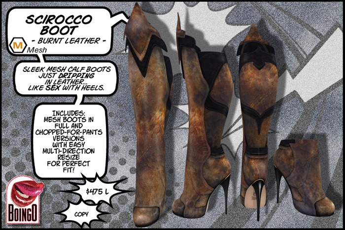 BOINGO Mesh Scirocco Boots-Burnt Leather