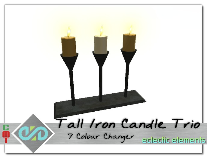 Tall Candle Trio (Colour changing)
