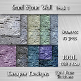 Seamless Sand Stone Wall Set 1 - Full Perm Textures Pack of 10