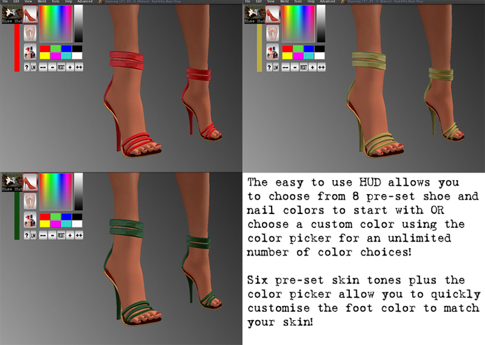 Bad Kitty Temptation Color Change Heels